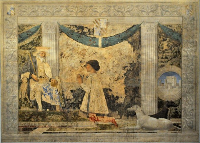 Fresco of Sigismundo Malatesta by Piero della Francesca
