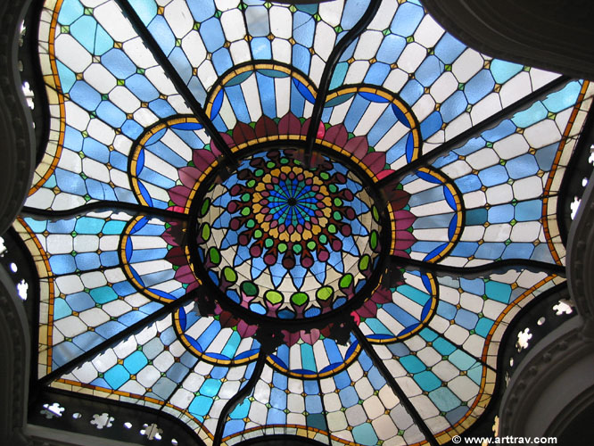 dec arts museum hall stained glass ceiling