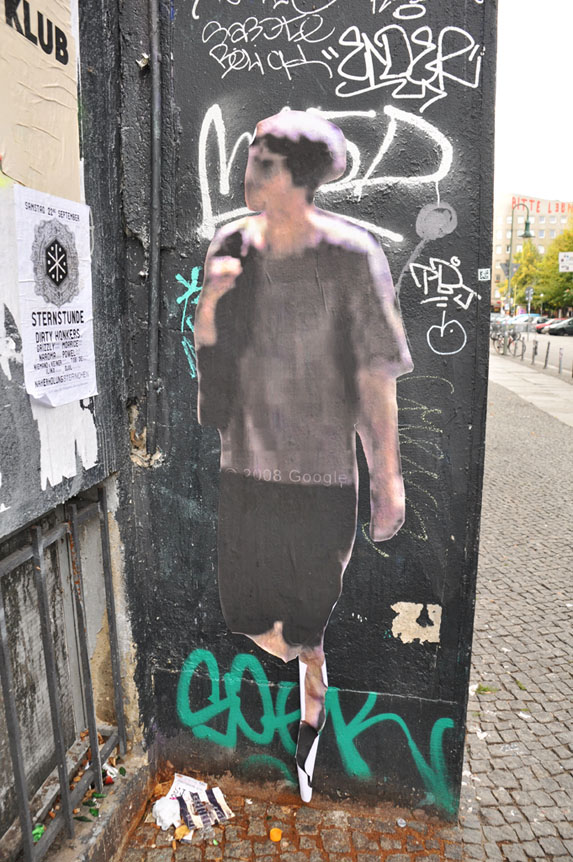 Berlin Street Art - google street view protest