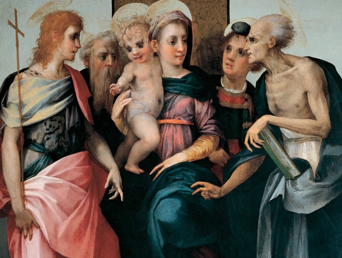 Detail of Rosso Fiorentino, Spedalingo Altarpiece (Uffizi)