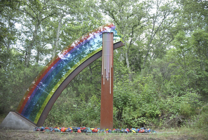 Rainbow crash at Chianti Sculpture Park