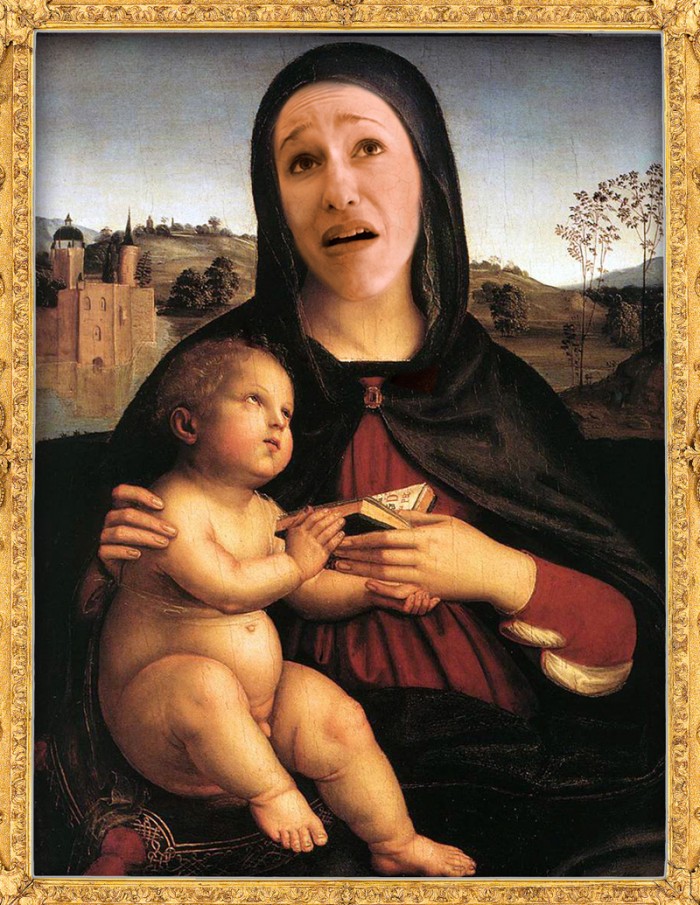 Me as upset Madonna and child