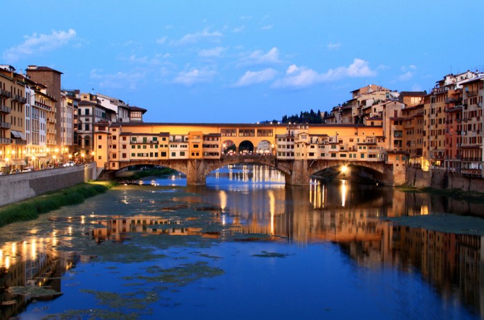 Ponte Vecchio in the late summer evening. Photo by Flickr user Chuyan Yu