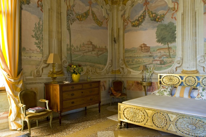 Hard to believe you're allowed to sleep in this bedroom at La Montecchia!