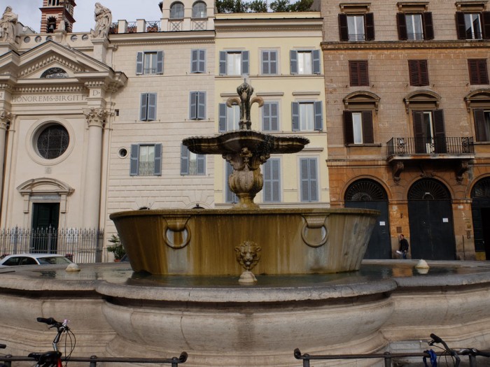 One of the two fountains