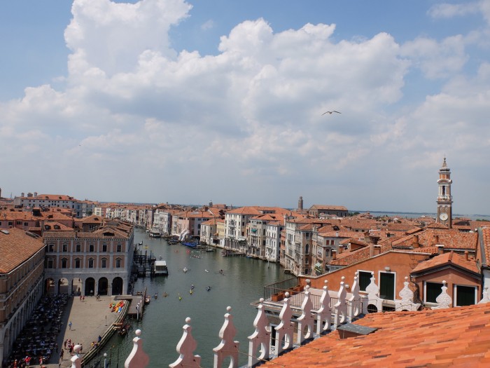 The view of Venice's grand canal from Fondaco dei Tedeschi