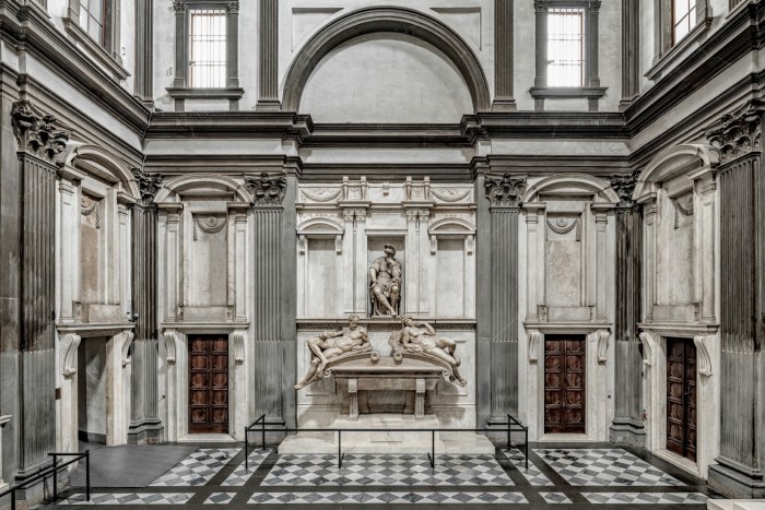 The tomb of Lorenzo in the Medici Chapel (New Sacristy) by Michelangelo