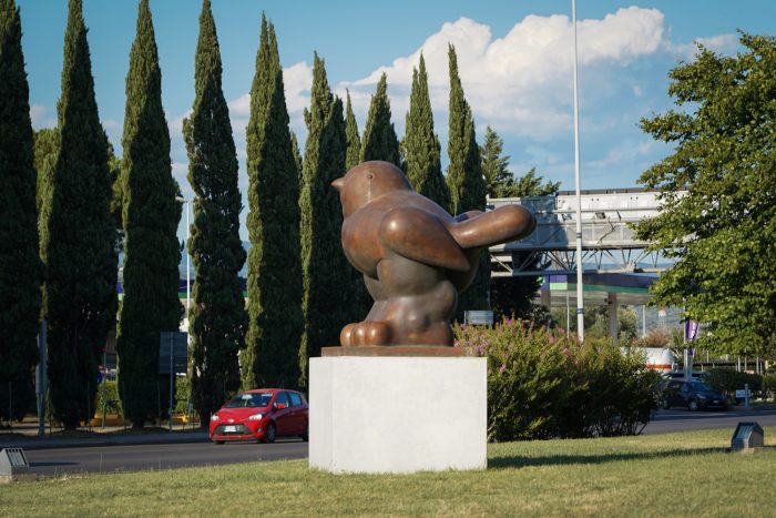 Botero bird sculpture