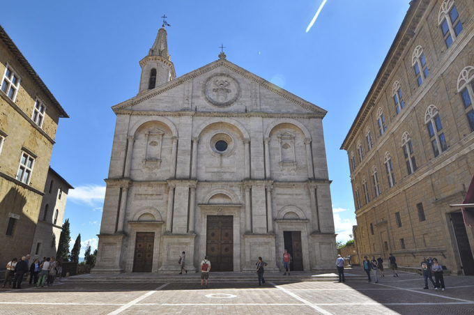The Renaissance Duomo on Piazza Pio, Pienza | Ph. Alexandra Korey